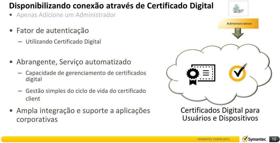 gerenciamento de certificados digital Gestão simples do ciclo de vida do certificado client Ampla