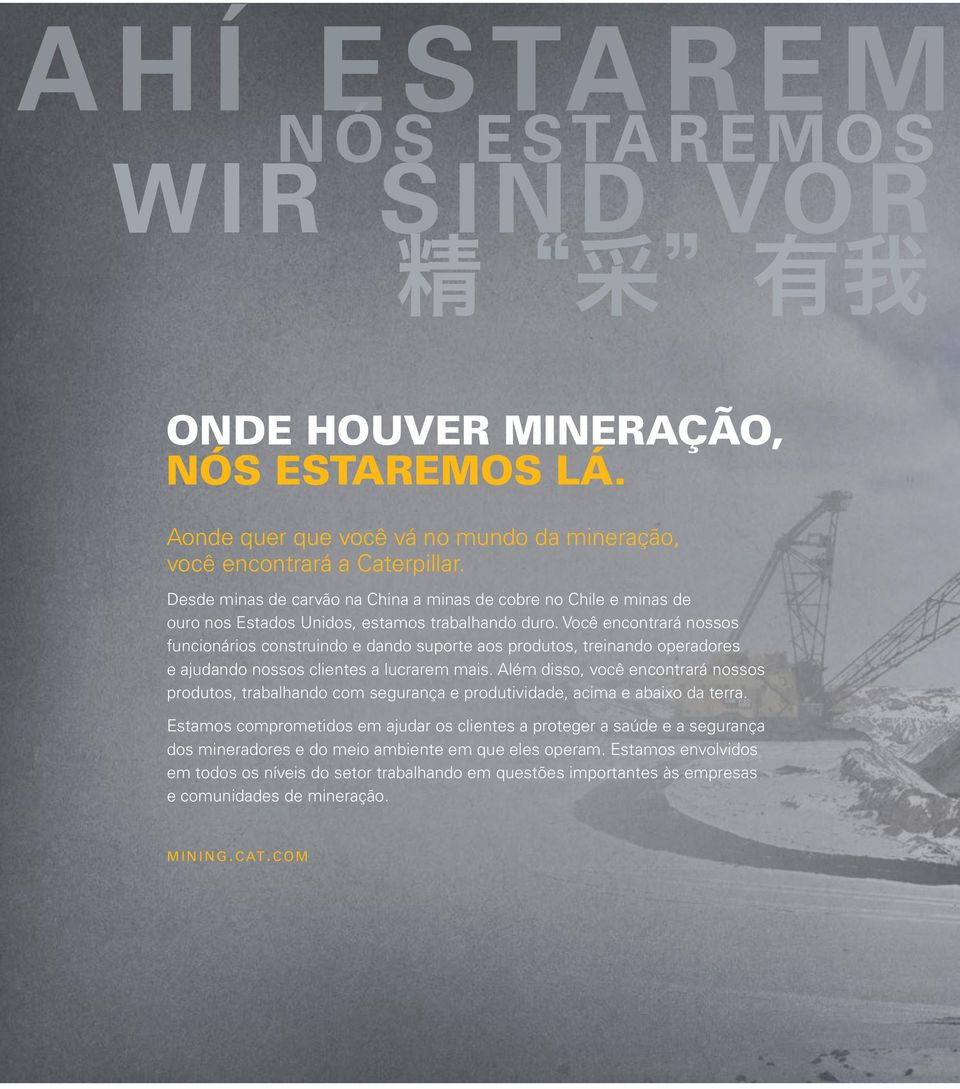 Você encontrará nossos funcionários construindo e dando suporte aos produtos, treinando operadores e ajudando nossos clientes a lucrarem mais.