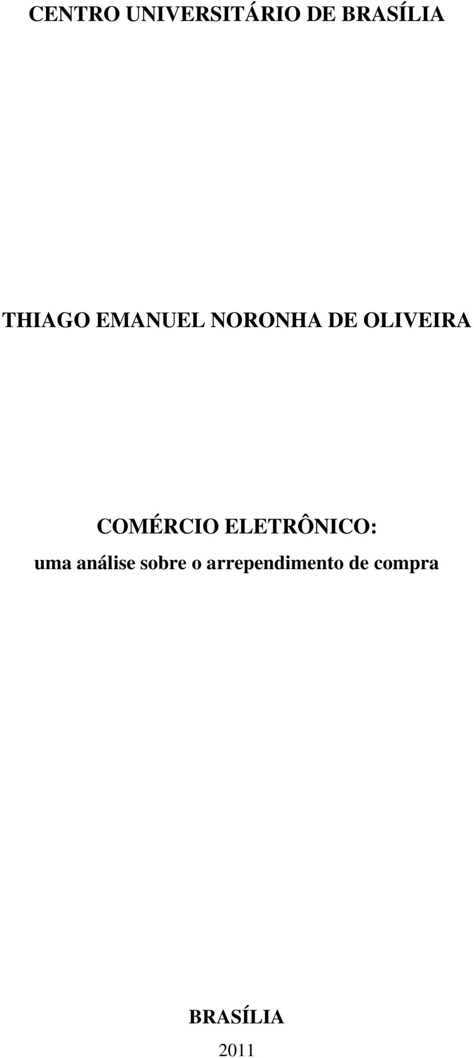 COMÉRCIO ELETRÔNICO: uma análise