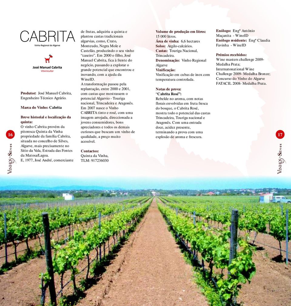 Favinha - WineID Castelão, produzindo o seu vinho Castas: Touriga Nacional, caseiro. Em 2000 o filho, José Trincaira.
