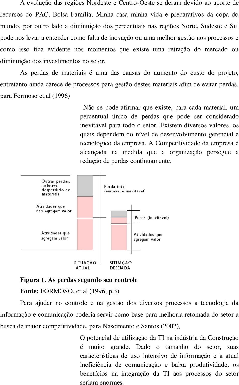 mercado ou diminuição dos investimentos no setor.