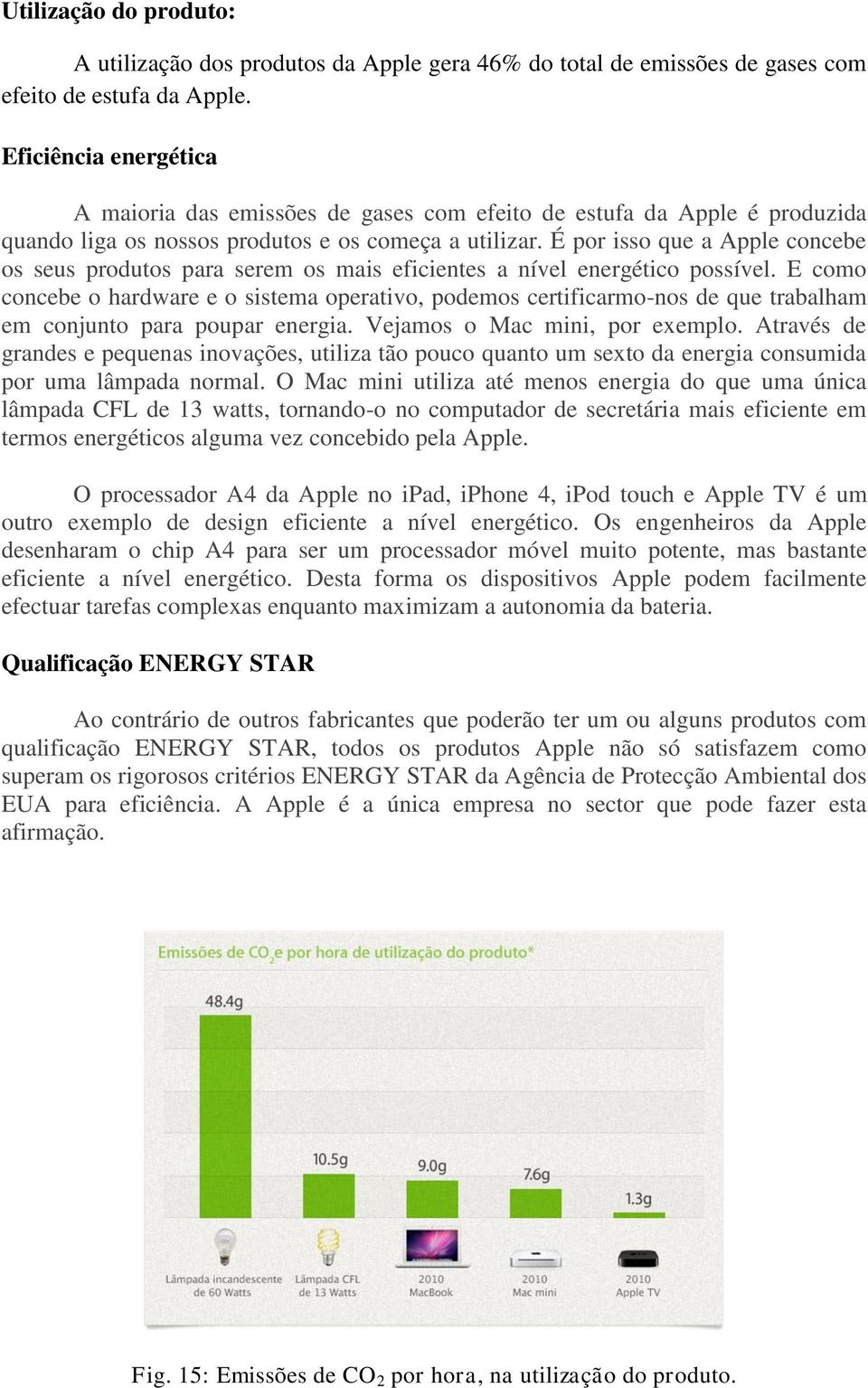 É por isso que a Apple concebe os seus produtos para serem os mais eficientes a nível energético possível.