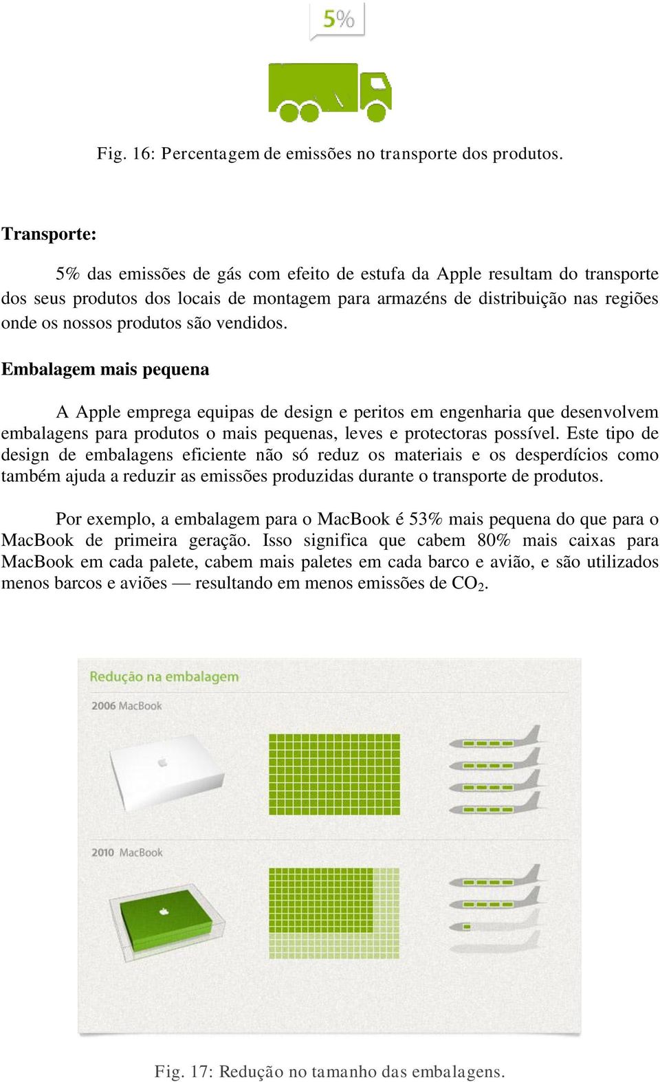 vendidos. Embalagem mais pequena A Apple emprega equipas de design e peritos em engenharia que desenvolvem embalagens para produtos o mais pequenas, leves e protectoras possível.