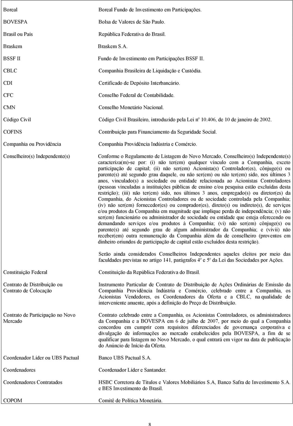 Código Civil Código Civil Brasileiro, introduzido pela Lei nº 10.406, de 10 de janeiro de 2002.