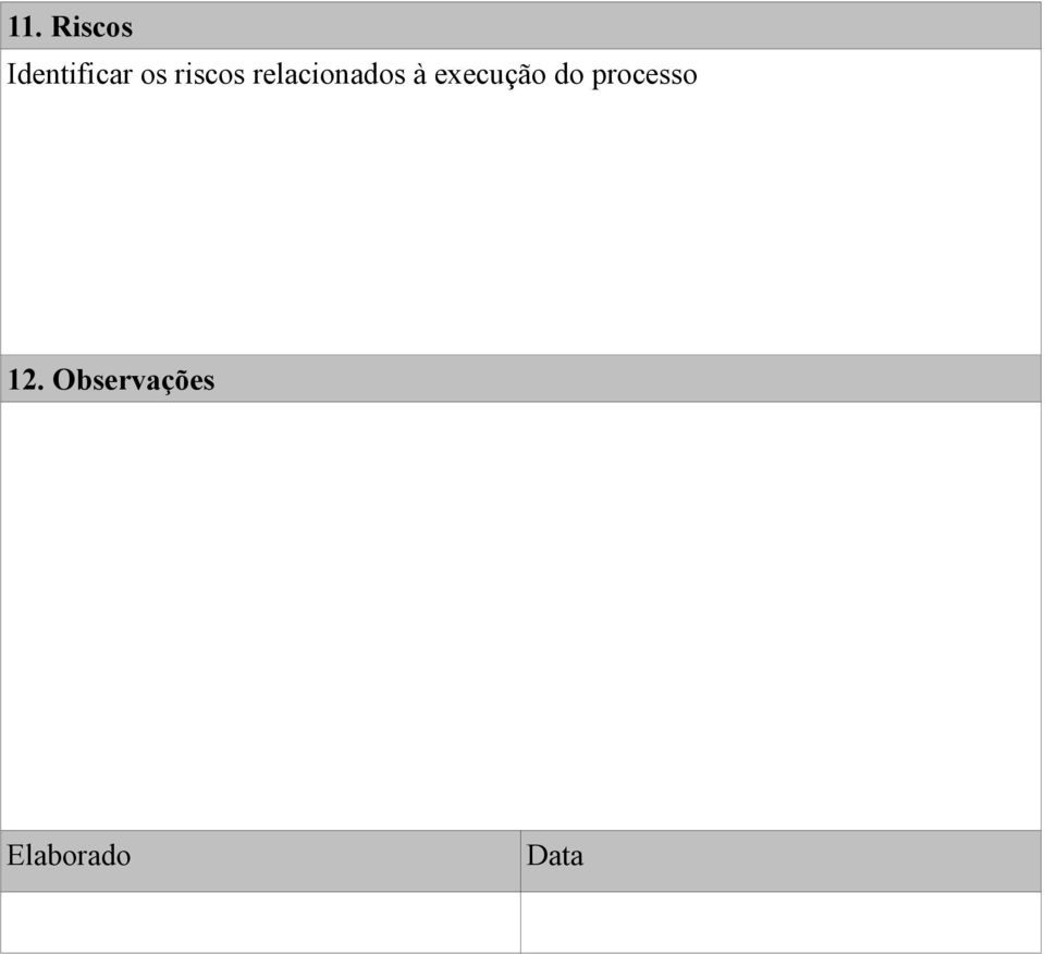 execução do processo 12.