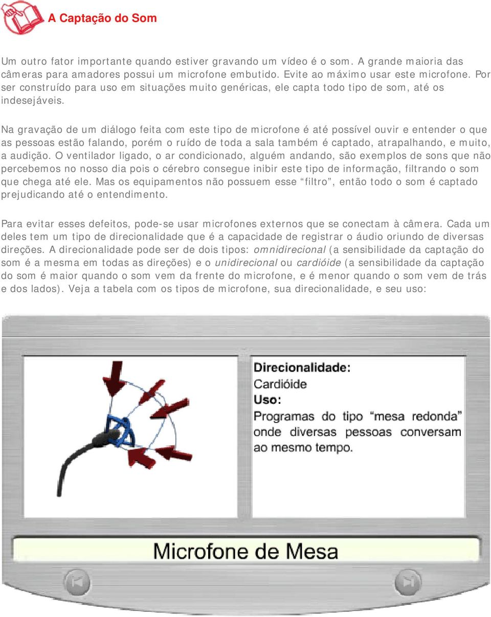 Na gravação de um diálogo feita com este tipo de microfone é até possível ouvir e entender o que as pessoas estão falando, porém o ruído de toda a sala também é captado, atrapalhando, e muito, a