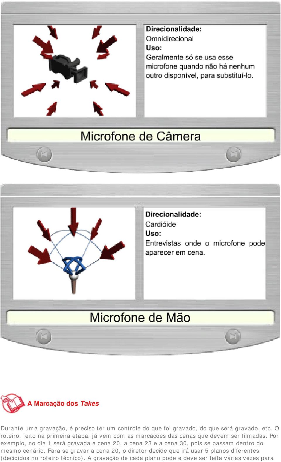 Por exemplo, no dia 1 será gravada a cena 20, a cena 23 e a cena 30, pois se passam dentro do mesmo cenário.