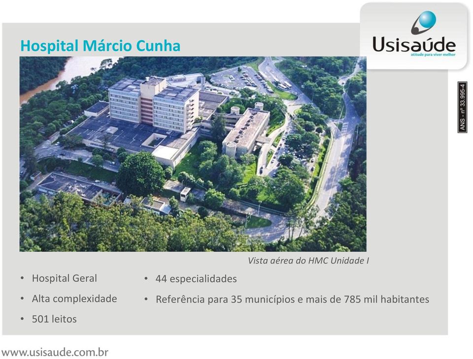 Vista aérea do HMC Unidade I Referência