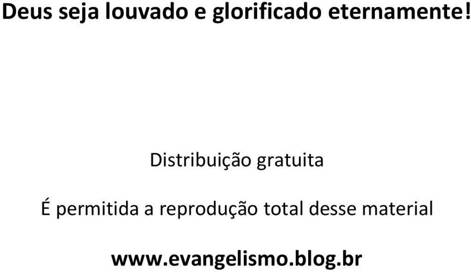 Distribuição gratuita É permitida