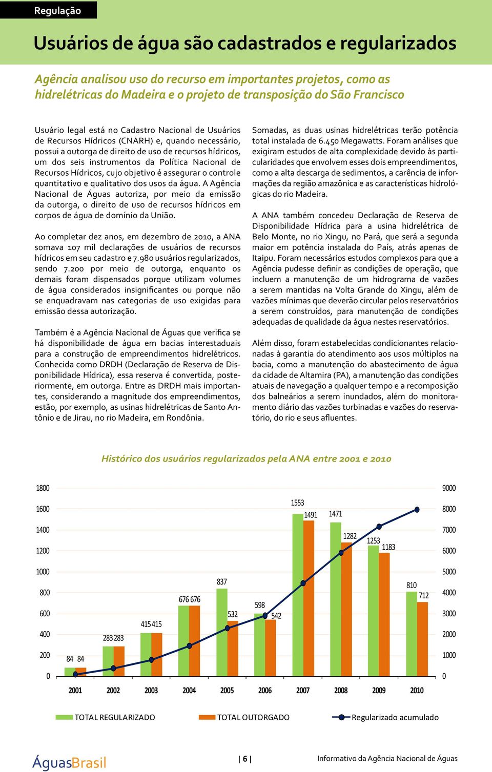 Nacional de Recursos Hídricos, cujo objetivo é assegurar o controle quantitativo e qualitativo dos usos da água.