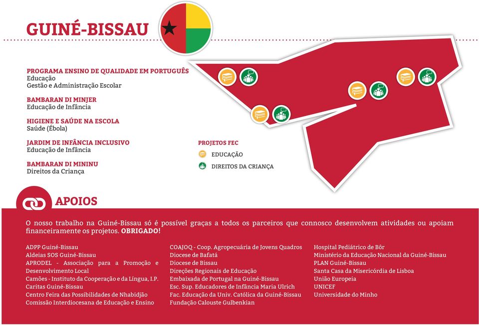 connosco desenvolvem atividades ou apoiam financeiramente os projetos. OBRIGADO!