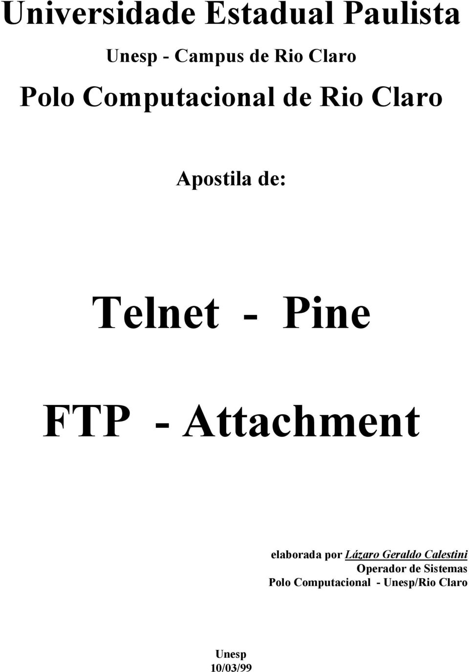 FTP - Attachment elaborada por Lázaro Geraldo Calestini