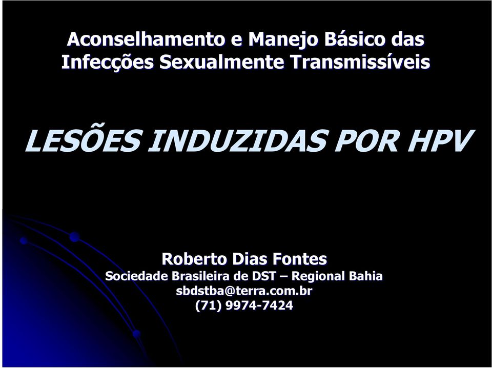 HPV Roberto Dias Fontes Sociedade Brasileira de