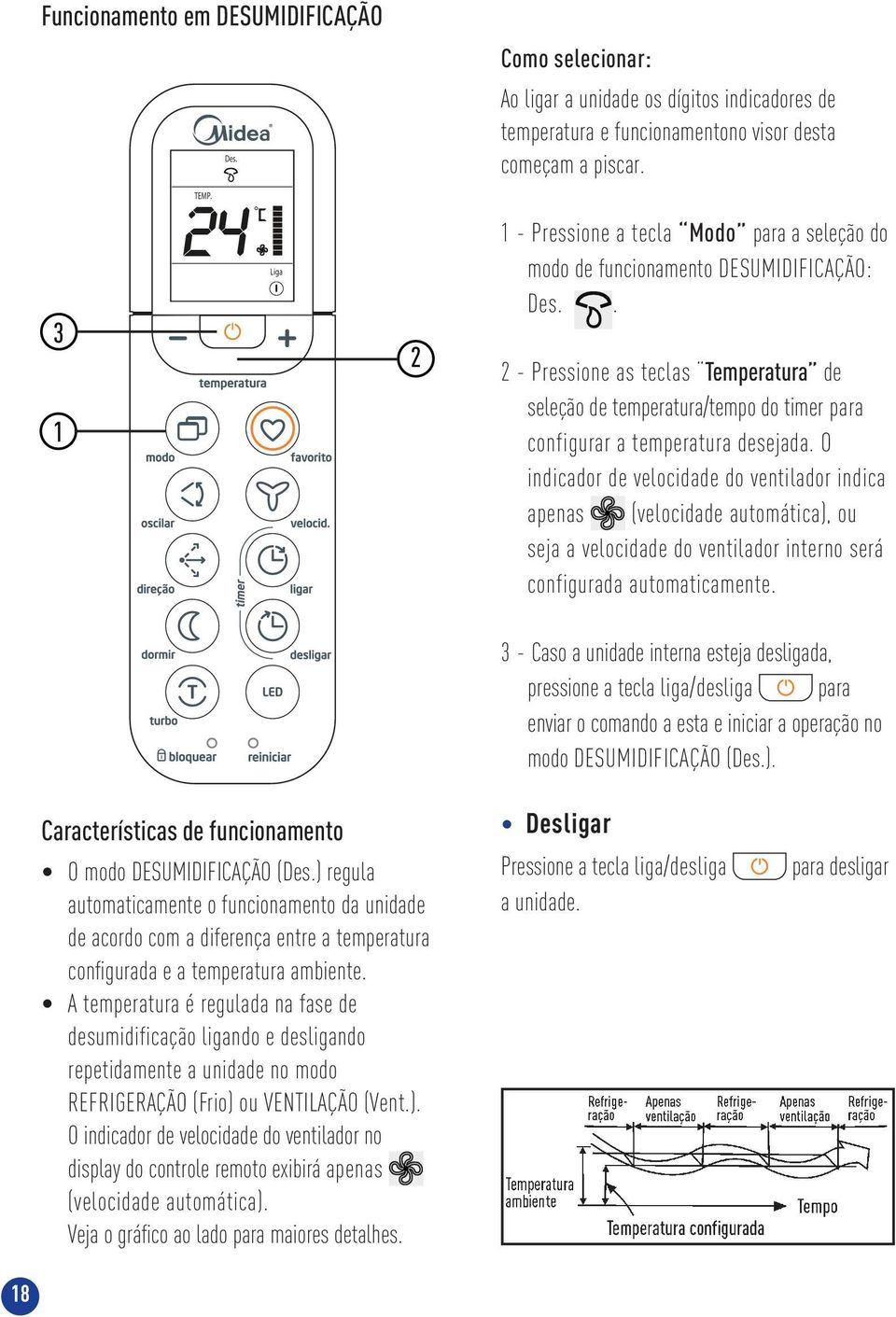 . 2 - Pressione as teclas Temperatura de seleção de temperatura/tempo do timer para configurar a temperatura desejada.