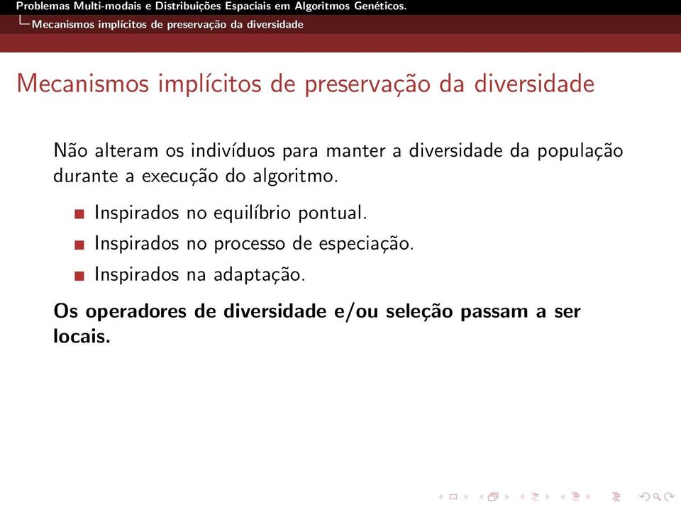 execução do algoritmo. Inspirados no equiĺıbrio pontual.