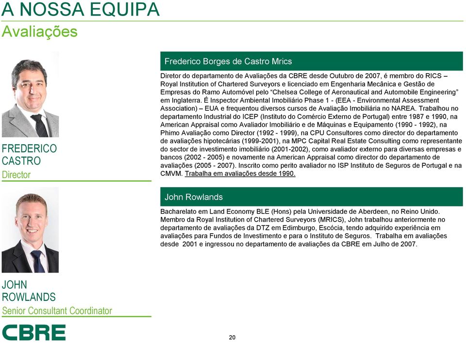 É Inspector Ambiental Imobiliário Phase 1 - (EEA - Environmental Assessment Association) EUA e frequentou diversos cursos de Avaliação Imobiliária no NAREA.