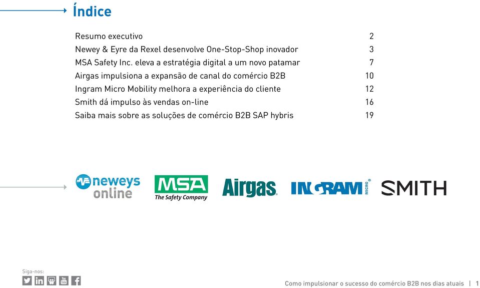 Ingram Micro Mobility melhora a experiência do cliente 12 Smith dá impulso às vendas on-line 16 Saiba