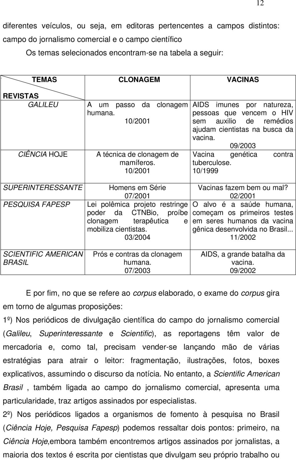 10/2001 VACINAS AIDS imunes por natureza, pessoas que vencem o HIV sem auxilio de remédios ajudam cientistas na busca da vacina. 09/2003 Vacina genética contra tuberculose.