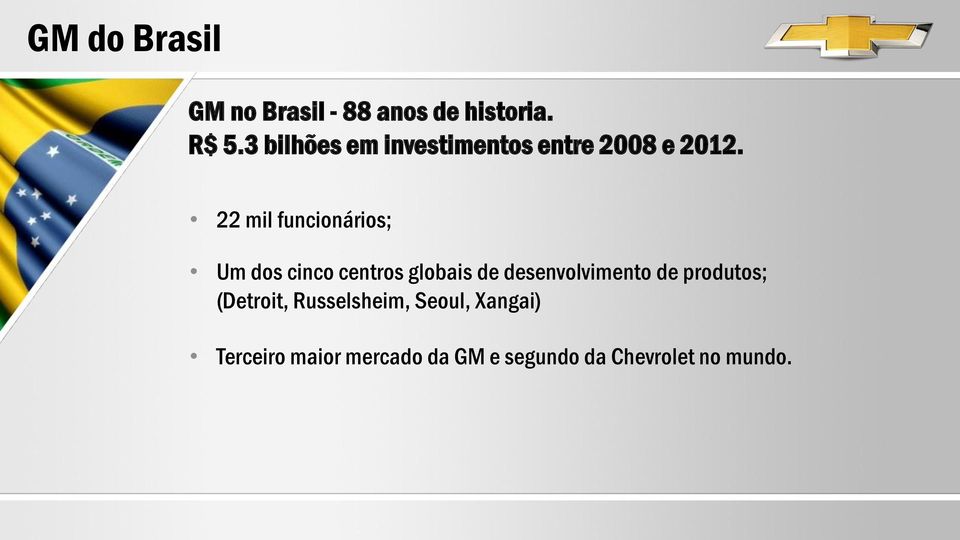 22 mil funcionários; Um dos cinco centros globais de desenvolvimento