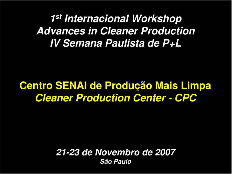 Centro SENAI de Produção Mais Limpa Cleaner