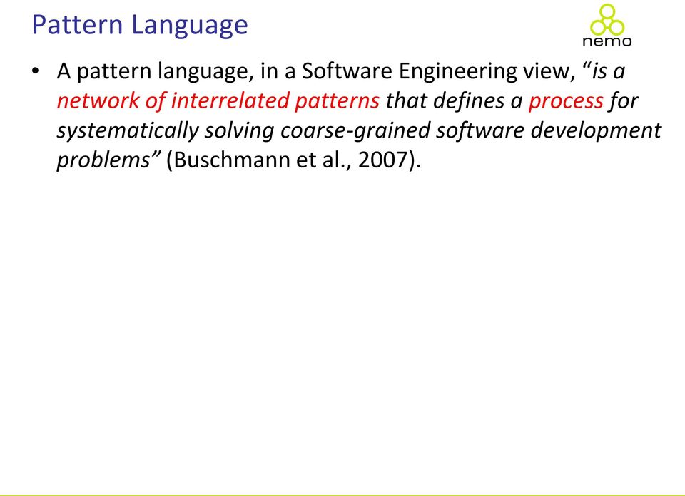 that defines a process for systematically solving