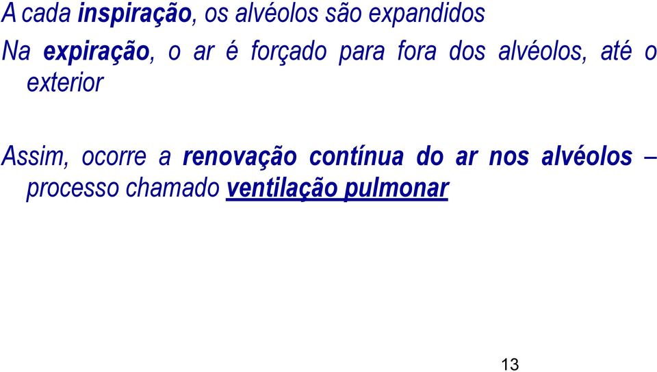 até o exterior Assim, ocorre a renovação contínua