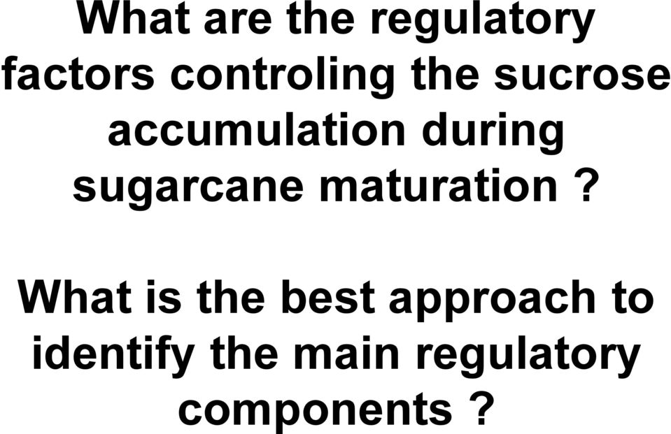 during sugarcane maturation?