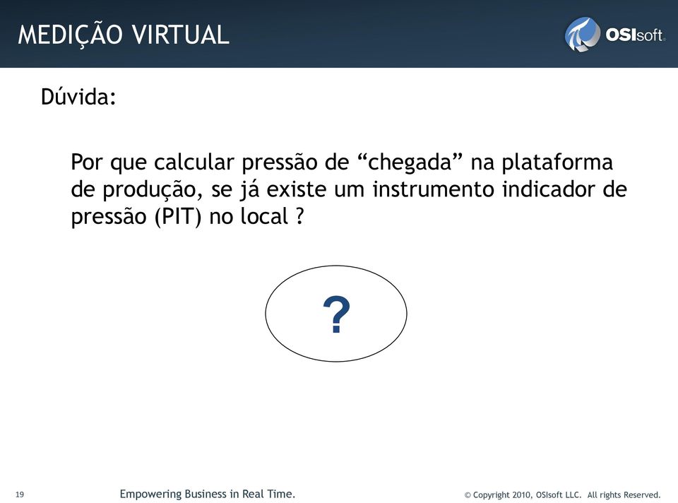 indicador de pressão (PIT) no local?