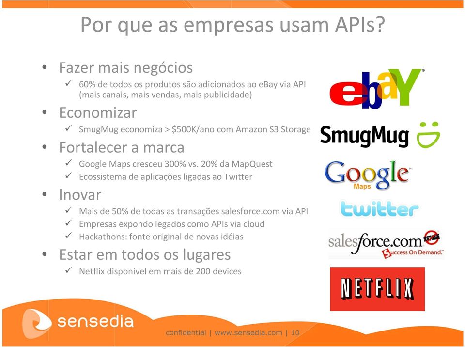 economiza > $500K/ano com Amazon S3 Storage Fortalecer a marca Google Mapscresceu 300% vs.