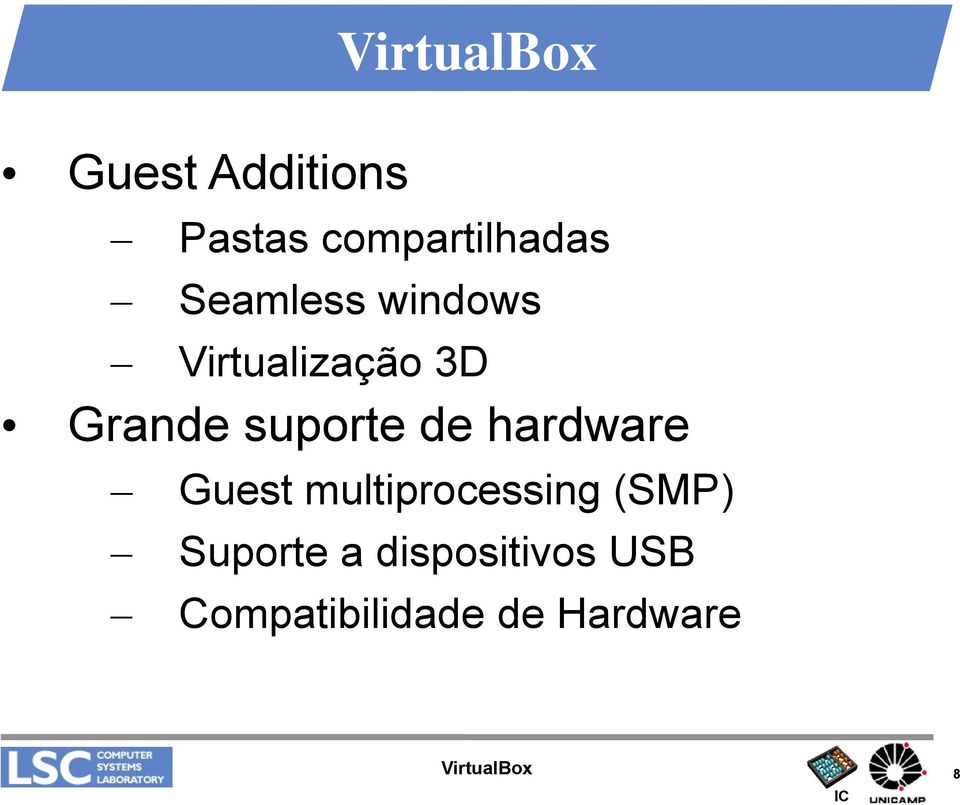 suporte de hardware Guest multiprocessing