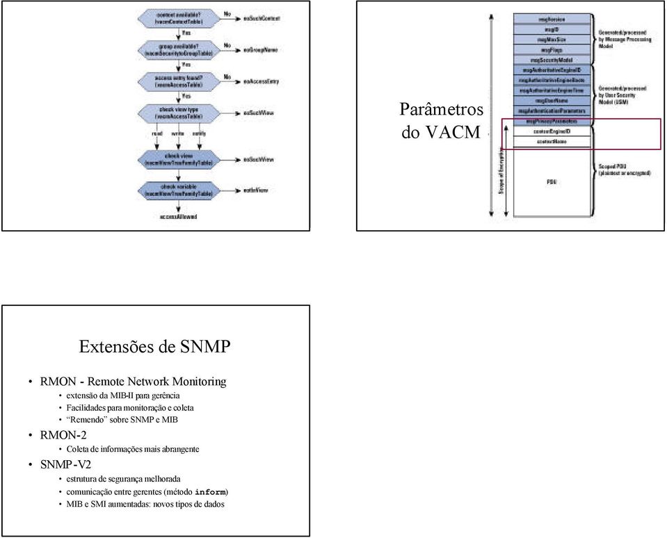 MIB RMON-2 Coleta de informações mais abrangente SNMP-V2 estrutura de segurança