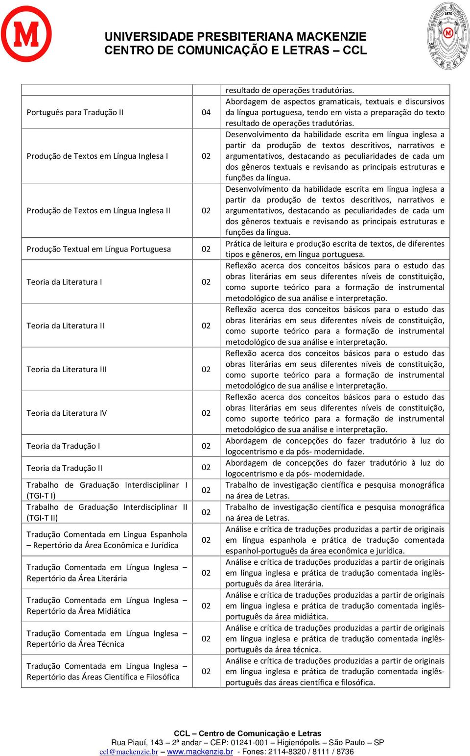 Tradução Comentada em Língua Espanhola Repertório da Área Econômica e Jurídica Repertório da Área Literária Repertório da Área Midiática Repertório da Área Técnica Repertório das Áreas Científica e