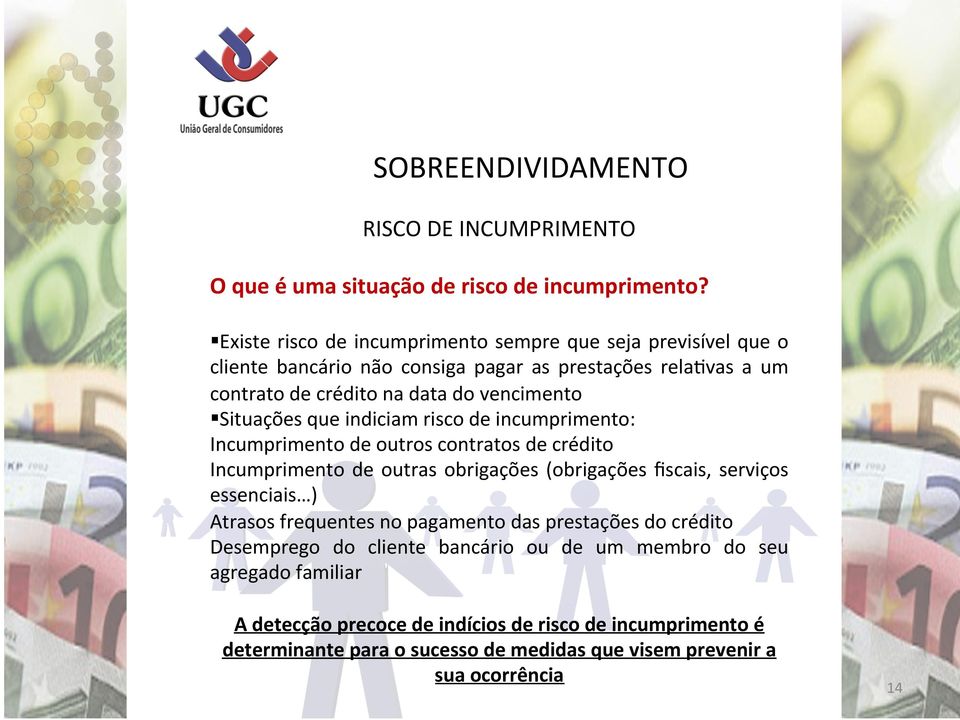 Situações que indiciam risco de incumprimento: Incumprimento de outros contratos de crédito Incumprimento de outras obrigações (obrigações fiscais, serviços essenciais )