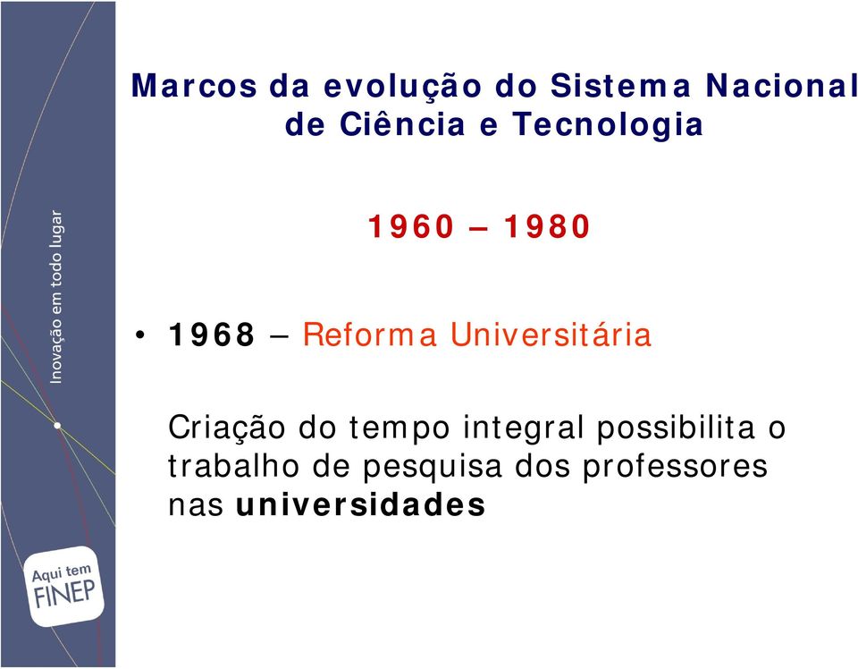 Universitária Criação do tempo integral