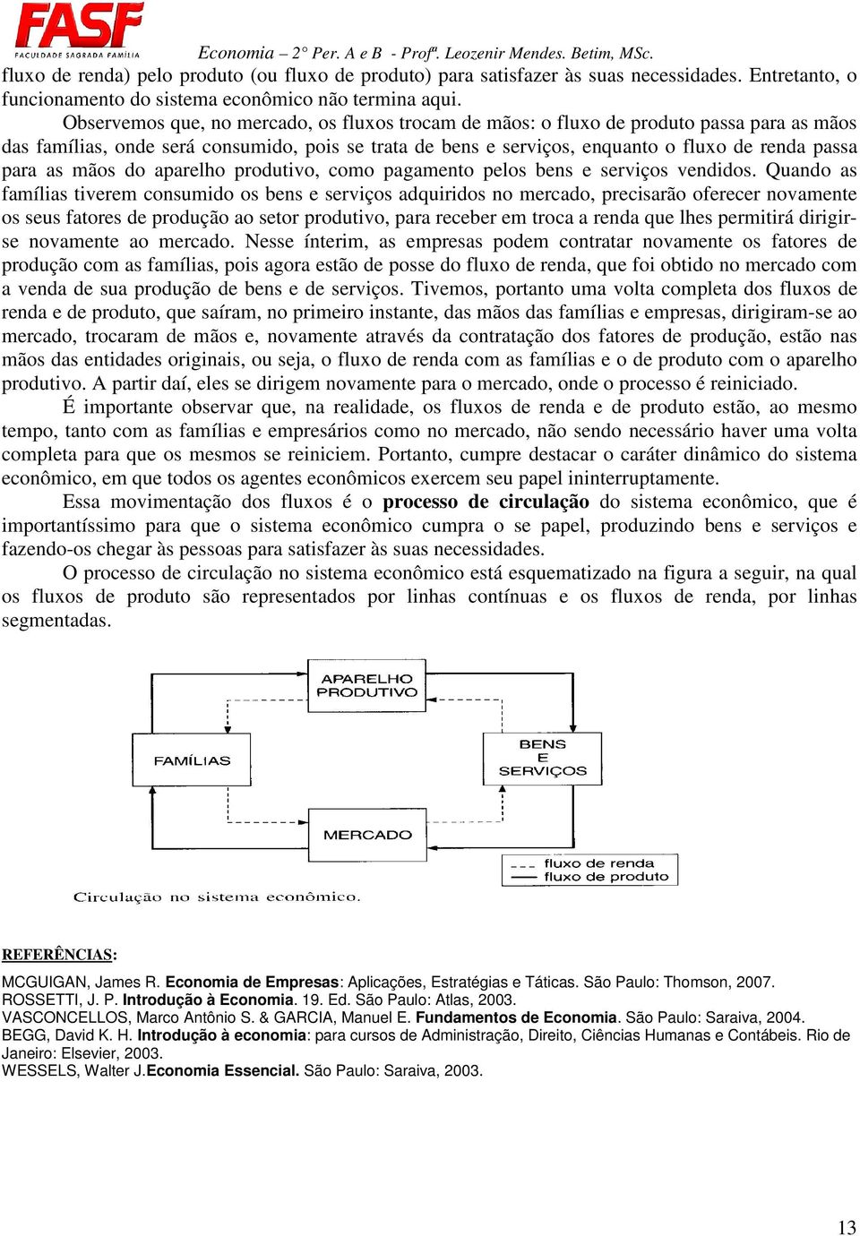 as mãos do aparelho produtivo, como pagamento pelos bens e serviços vendidos.