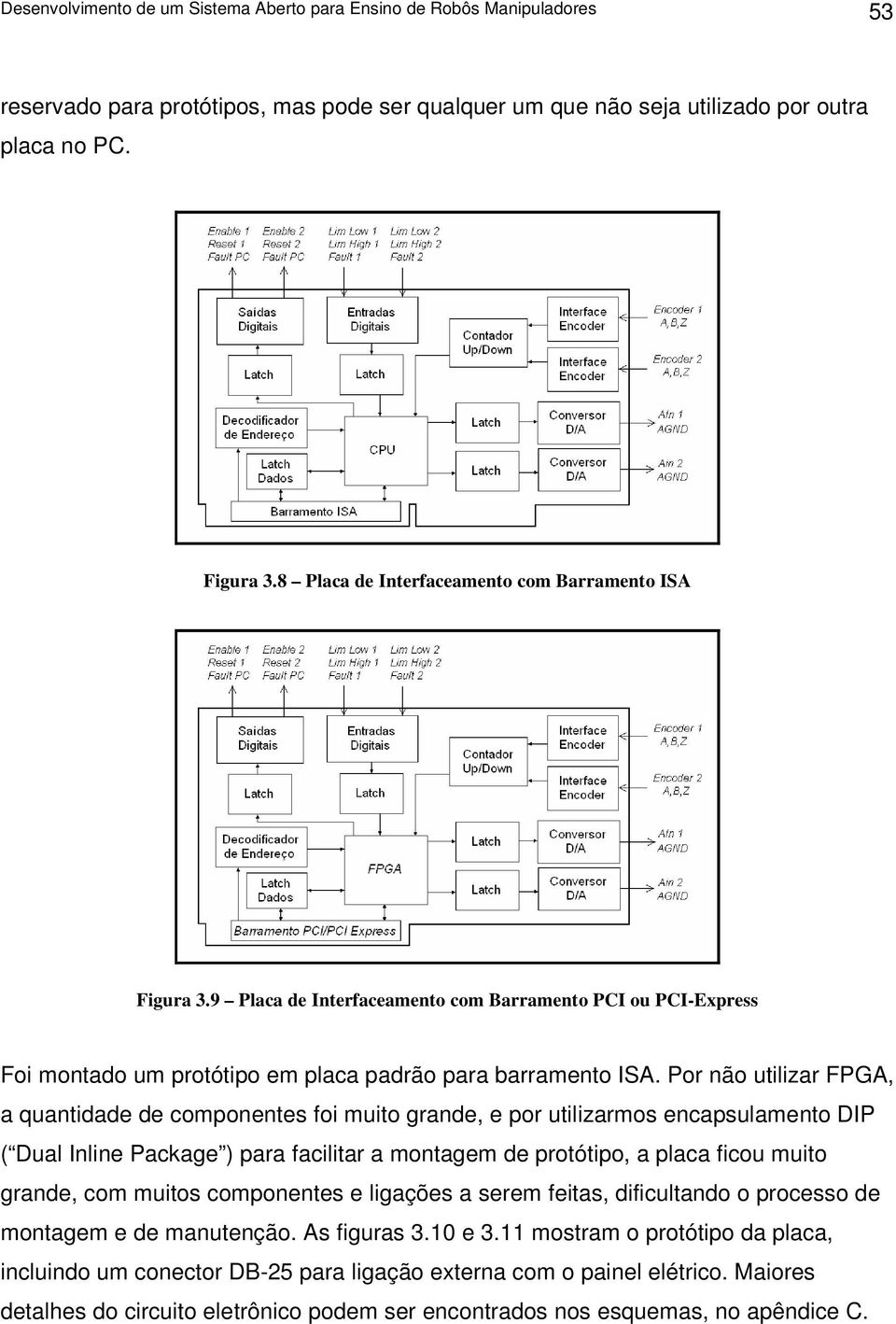 Por não utilizar FPGA, a quantidade de componentes foi muito grande, e por utilizarmos encapsulamento DIP ( Dual Inline Package ) para facilitar a montagem de protótipo, a placa ficou muito grande,