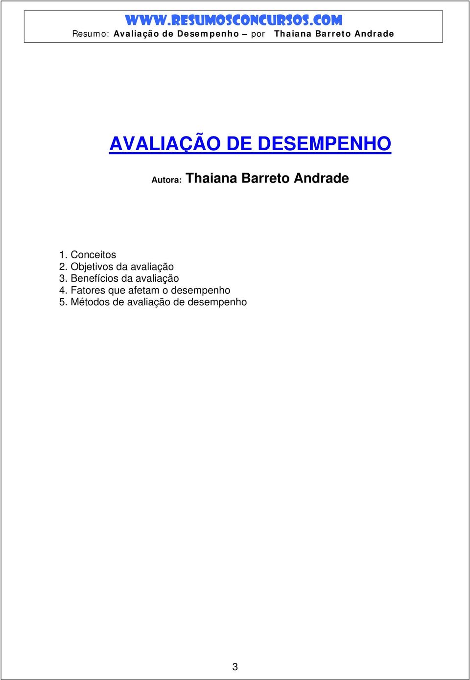 Benefícios da avaliação 4.