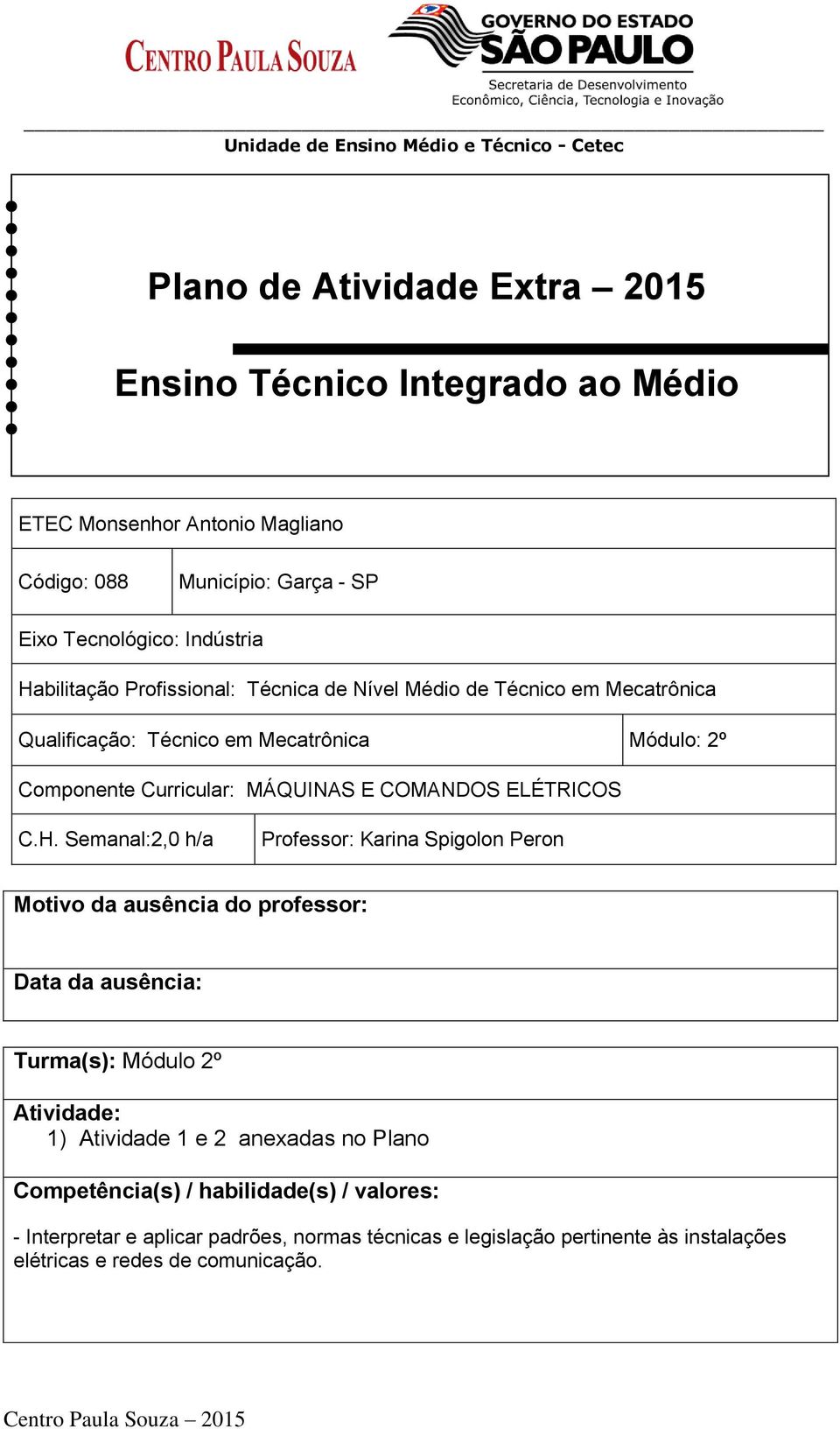 ELÉTRICOS C.H.