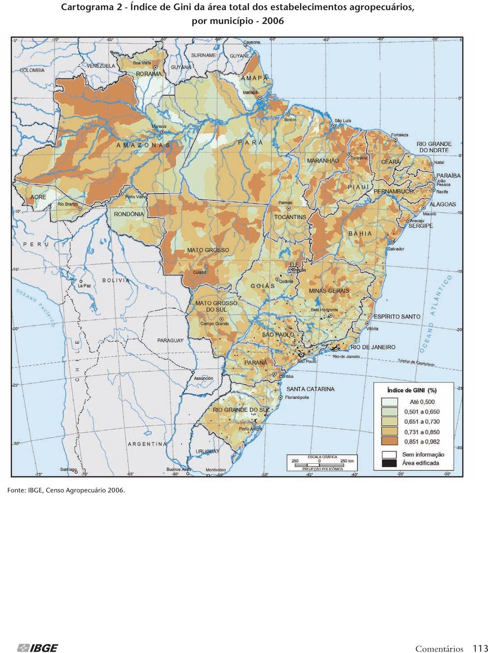 agropecuários, por município - 2006