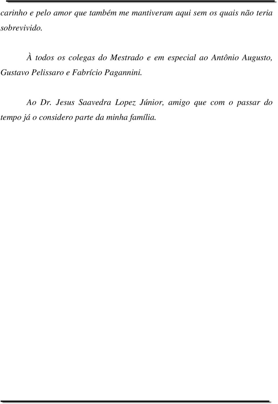 À todos os colegas do Mestrado e em especial ao Antônio Augusto, Gustavo