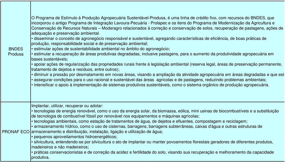 adequação e preservação ambiental.