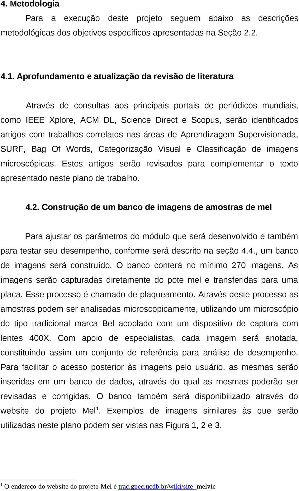 artigos com trabalhos correlatos nas áreas de Aprendizagem Supervisionada, SURF, Bag Of Words, Categorização Visual e Classificação de imagens microscópicas.