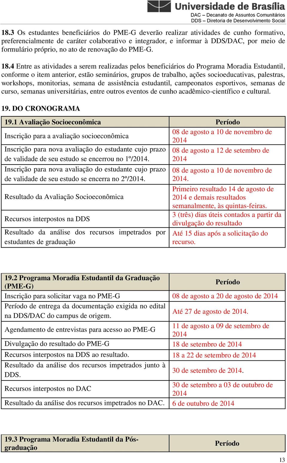 4 Entre as atividades a serem realizadas pelos beneficiários do Programa Moradia Estudantil, conforme o item anterior, estão seminários, grupos de trabalho, ações socioeducativas, palestras,