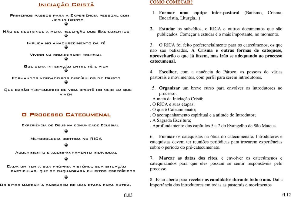 contida no R colhimento e acompanhamento individual ada um tem a sua própria história, sua situação particular, que se enquadrará em ritos específicos s ritos marcam a passagem de uma etapa para