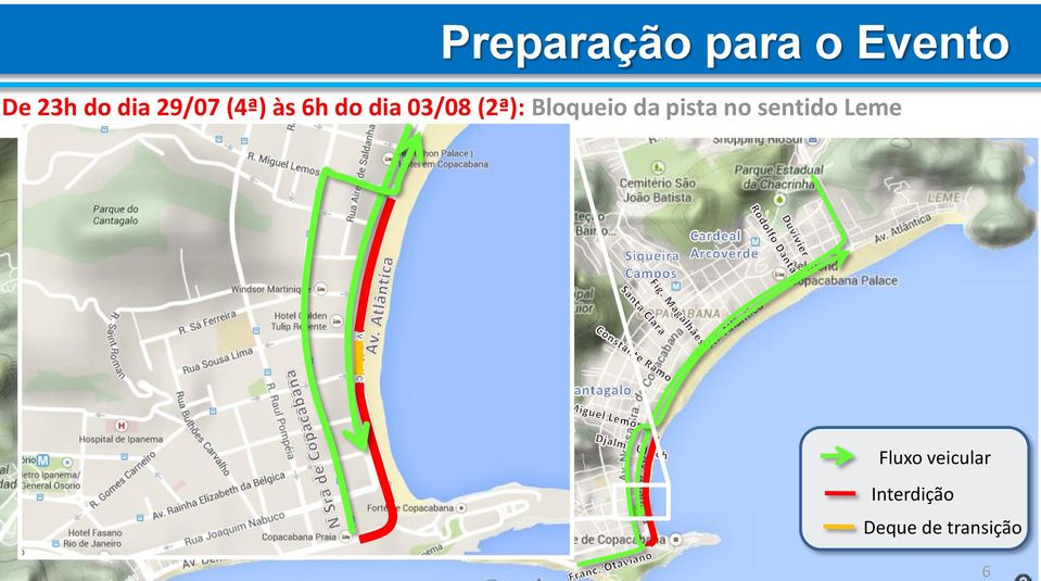 (2ª): Bloqueio da pista no sentido