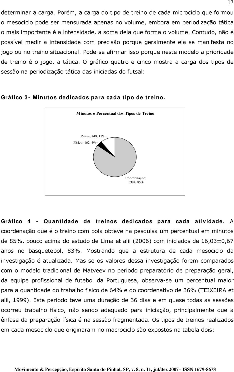 o volume. Contudo, não é possível medir a intensidade com precisão porque geralmente ela se manifesta no jogo ou no treino situacional.