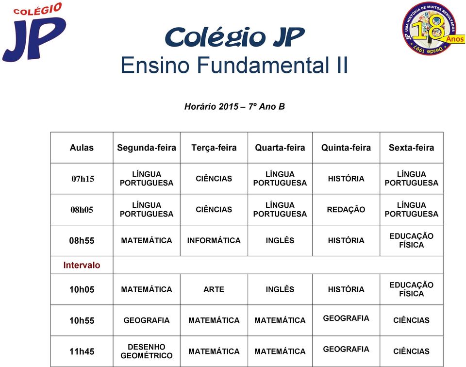 08h55 INFORMÁTICA INGLÊS 10h05