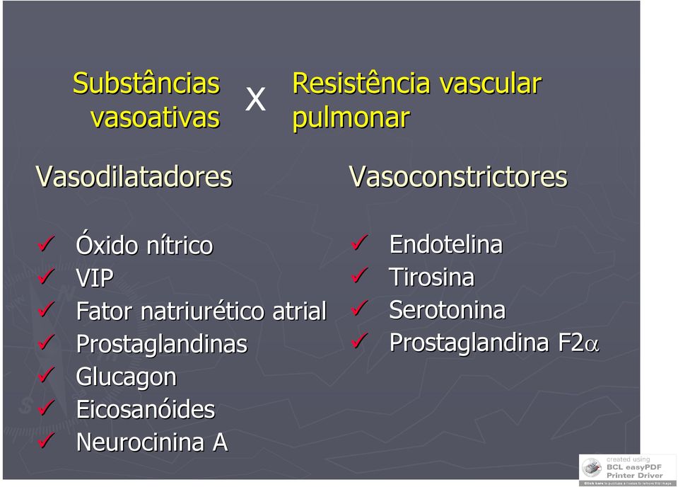 natriurético tico atrial Prostaglandinas Glucagon