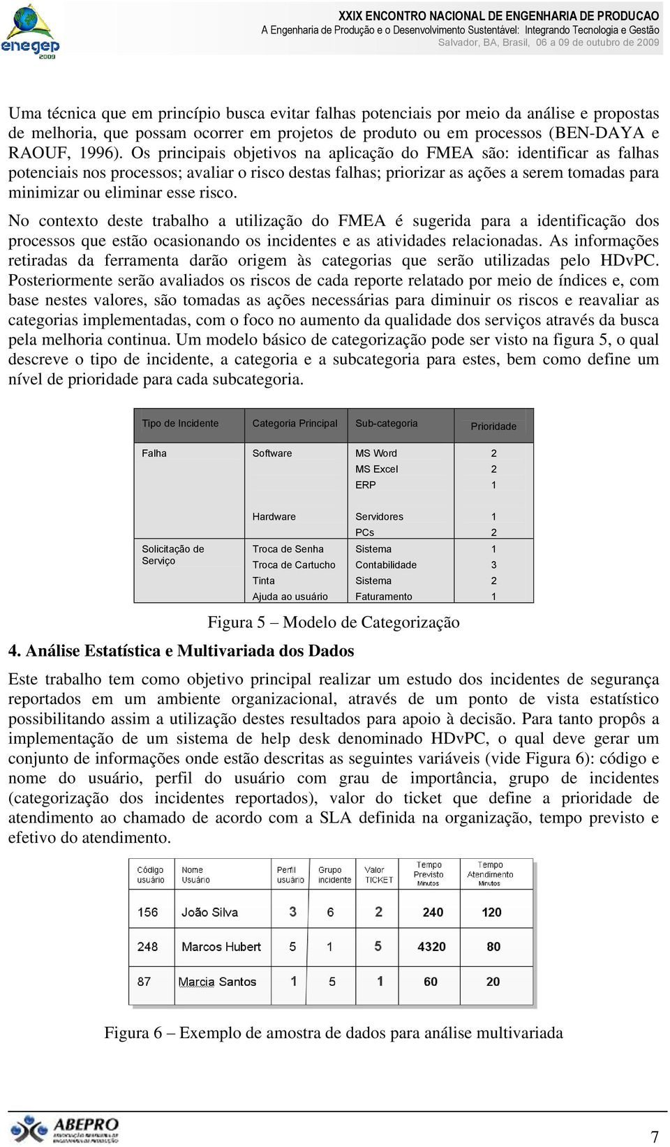 risco. No contexto deste trabalho a utilização do FMEA é sugerida para a identificação dos processos que estão ocasionando os incidentes e as atividades relacionadas.