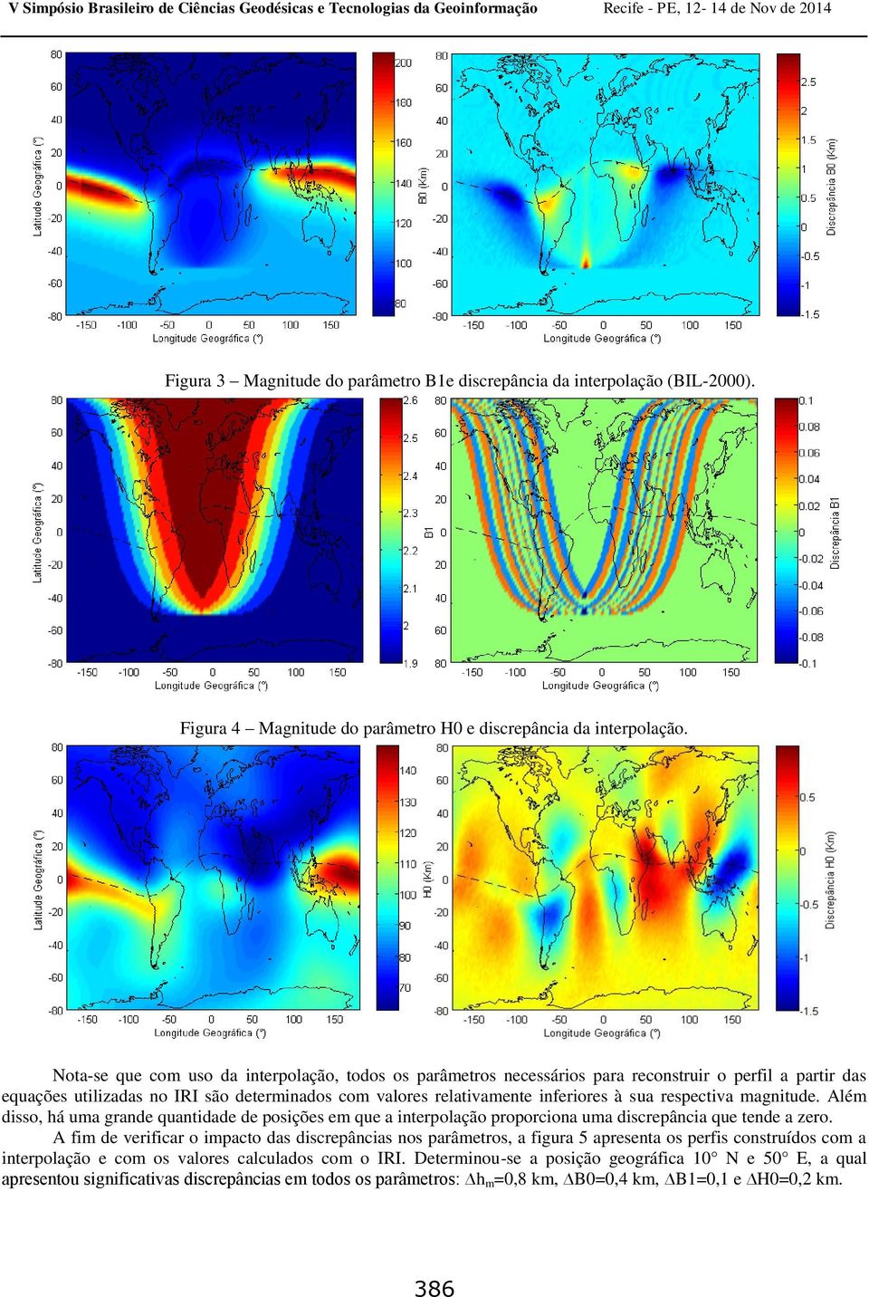 respectiva magnitude. Além disso, há uma grande quantidade de posições em que a interpolação proporciona uma discrepância que tende a zero.